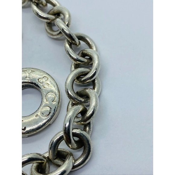 Tiffany & Co Sterling Silver Toggle Heart Tag Blank Heart Necklace 15.75" - Picture 5 of 12